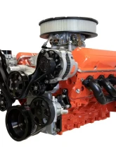 Billet Specialties Black Anodized Tru Trac Serpentine System w/ Power Steering & A/C Natural Finish Alternator & COMP Top Mount LS Chevrolet                                     - BLK13450NA - Image 2