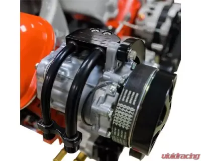 Billet Specialties Black Anodized Tru Trac Serpentine System w/ Power Steering & A/C Natural Finish Alternator & COMP Top Mount LS Chevrolet - BLK13450NA