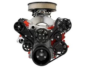 Billet Specialties Black Anodized Tru Trac Serpentine System with Power Steering LS7 Chevrolet