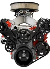 Billet Specialties Black Anodized Tru Trac Serpentine System with Power Steering LS7 Chevrolet                                     - BLK13465 - Image 3