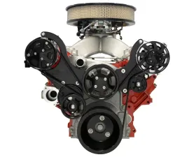 Billet Specialties Black Anodized Tru Trac Serpentine System with A/C LS7 Chevrolet