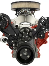 Billet Specialties Black Anodized Tru Trac Serpentine System with A/C LS7 Chevrolet                                     - BLK13490 - Image 3