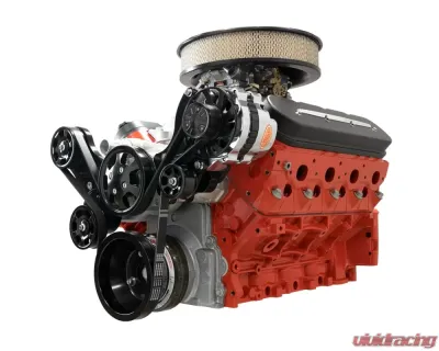 Billet Specialties Black Anodized Tru Trac Serpentine System without A/C & Power Steering LS7 Chevrolet - BLK13495