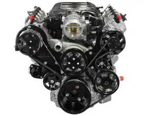 Billet Specialties Black Anodized Tru Trac Serpentine System with A/C & Power Steering GM LT1