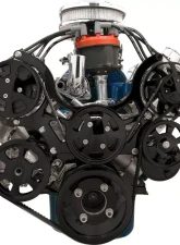 Billet Specialties Black Adonized Tru Trac Serpentine System with A/C & Power Steering Small Block Ford                                     - BLK13600 - Image 7