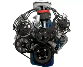 Billet Specialties Black Anodized Tru Trac Serpentine System with Power Steering Small Block Ford