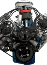 Billet Specialties Black Anodized Tru Trac Serpentine System with Power Steering Small Block Ford                                     - BLK13605 - Image 7