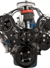 Billet Specialties Black Adonized Tru Trac Serpentine System with A/C Small Block Ford                                     - BLK13620 - Image 7