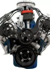 Billet Specialties Black Adonized Tru Trac Serpentine System without A/C & Power Steering Small Block Ford                                     - BLK13625 - Image 6