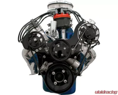 Billet Specialties Black Adonized Tru Trac Serpentine System without A/C & Power Steering Small Block Ford - BLK13625