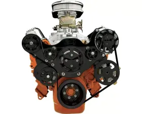 Billet Specialties Black Anodized Tru Trac Serpentine System with Power Steering Small Block Chrysler
