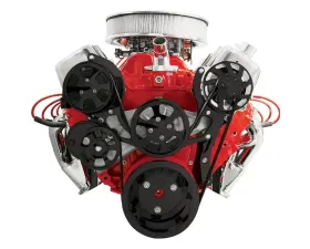 Billet Specialties Black Anodized Tru Trac Serpentine System with A/C Big Block Chevrolet