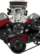 Billet Specialties Black Anodized Tru Trac Serpentine System with Power Steering 348-409 Chevrolet                                     - BLK14405 - Image 2