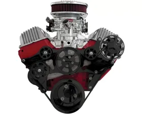 Billet Specialties Black Anodized Tru Trac Serpentine System without A/C & Power Steering 348-409 Chevrolet