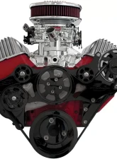 Billet Specialties Black Anodized Tru Trac Serpentine System without A/C & Power Steering 348-409 Chevrolet                                     - BLK14425 - Image 2