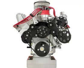 Billet Specialties Black Anodized Tru Trac Serpentine System with Power Steering FE Ford