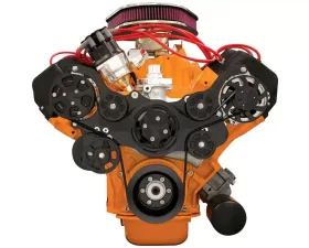 Billet Specialties Black Anodized Tru Trac Serpentine System with A/C Big Block Chrysler | HEMI