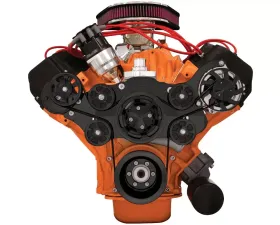 Billet Specialties Black Anodized Tru Trac Serpentine System without A/C & Power Steering Big Block Chrysler | HEMI