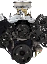 Billet Specialties Black Anodized Tru Trac Serpentine System with Power Steering Pontiac                                     - BLK14905 - Image 2