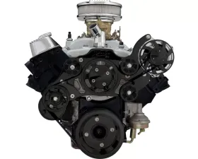 Billet Specialties Black Anodized Tru Trac Serpentine System without A/C & Power Steering Pontiac