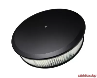 Billet Specialties 14" Black Round Plain Air Cleaner - BLK15829