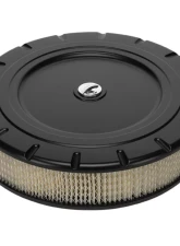 Billet Specialties 14" Matte Black Round Vintage Air Cleaner                                     - BLK15830 - Image 2