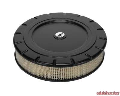 Billet Specialties 14" Matte Black Round Vintage Air Cleaner - BLK15830