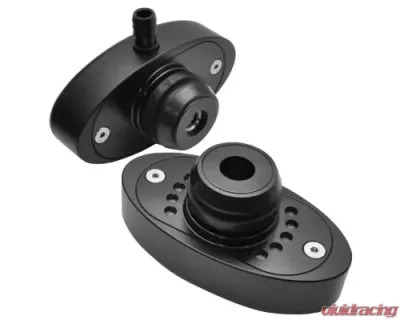 Billet Specialties Retro Plain Black 1-1/4" Valve Cover Hole PCV Breather - BLK21939