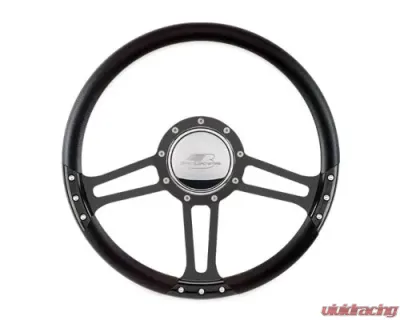 Billet Specialties 14" Black Anodized Draft Steering Wheel - BLK29263