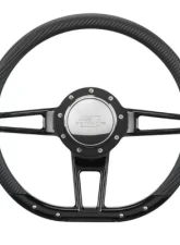 Billet Specialties 14" Black Anodized D-Shape Formula Steering Wheel                                     - BLK29409 - Image 2