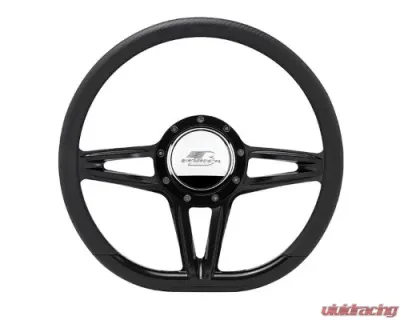 Billet Specialties 14" Black Anodized D-Shape Victory Steering Wheel - BLK29441
