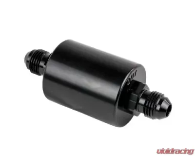 Billet Specialties Black Anodized 3/8" Barbed In-Line Fuel Filter - BLK42130
