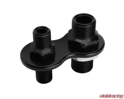 Billet Specialties 2 Port Black Anodized A/C Bulkhead - BLK66720