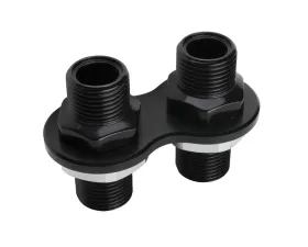 Billet Specialties 2 Port Black Anodized Heat Bulkhead
