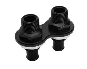 Billet Specialties 2 Port Black Anodized Heat Push-On Bulkhead