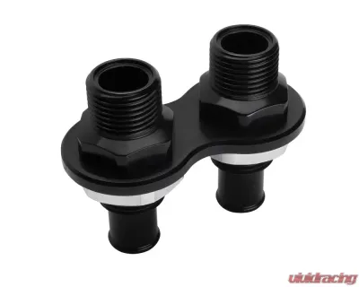 Billet Specialties 2 Port Black Anodized Heat Push-On Bulkhead - BLK66825