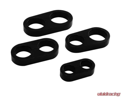 Billet Specialties Black Anodized .540 X .630 Hose Separators - BLK68125