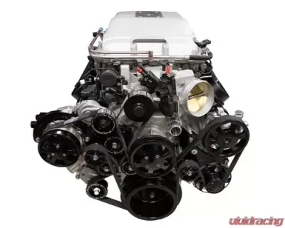 Billet Specialties Black Anodized Tru Trac Serpentine System with A/C & Power Steering LSA 6.2L - BLK13410