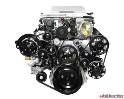 Billet Specialties Black Anodized Tru Trac Serpentine System with A/C & Power Steering LSA 6.2L - BLK13410
