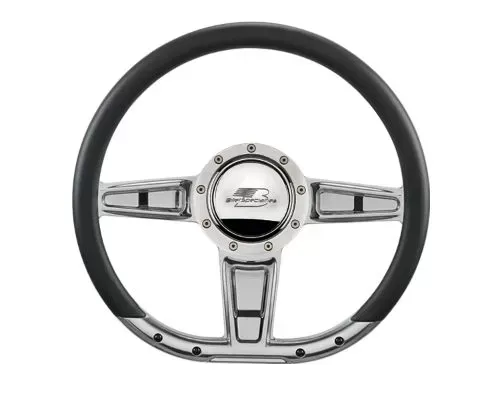 Billet Specialties 14" Polished D-Shape Camber Steering Wheel - 29402