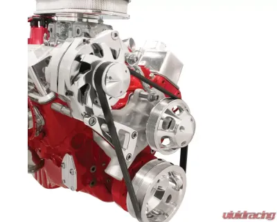 Billet Specialties Top Mount SBC Long Water Pump Alternator Bracket - FM0109PC