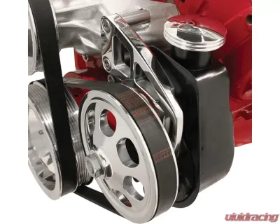 Billet Specialties Saginaw Power Steering Bracket Small Block Chevrolet Long Water Pump - FM0130PC