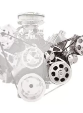Billet Specialties Polished Small Block Chevrolet A/C Add-On Serpentine Conversion Kit                                     - FM1320PC - Image 2