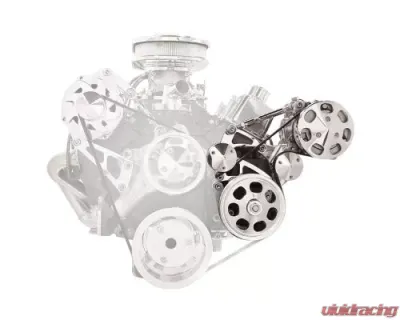 Billet Specialties Polished Small Block Chevrolet A/C Add-On Serpentine Conversion Kit - FM1320PC