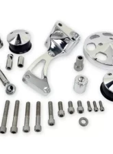 Billet Specialties Polished Small Block Chevrolet A/C Add-On Serpentine Conversion Kit                                     - FM1320PC - Image 2