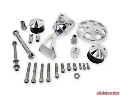Billet Specialties Polished Small Block Chevrolet A/C Add-On Serpentine Conversion Kit - FM1320PC