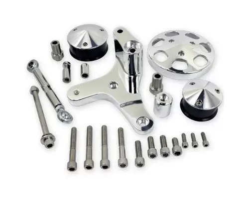 Billet Specialties Polished Big Block Chevrolet A/C Add-On Serpentine Conversion Kit - FM1325PC