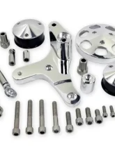 Billet Specialties Polished Big Block Chevrolet A/C Add-On Serpentine Conversion Kit                                     - FM1325PC - Image 2