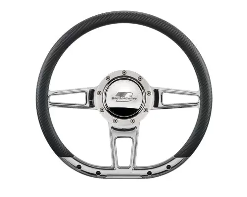 Billet Specialties 14" Polished D-Shape Formula Steering Wheel - 29409