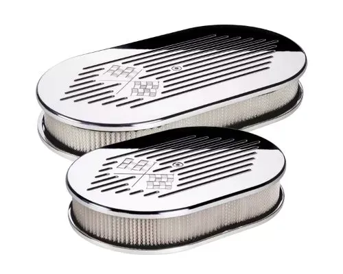 Billet Specialties Large Oval Cross Flags Air Cleaner - 15427